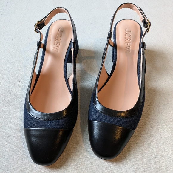 J. Crew Women's Black Block Heel Shoes - Picture 2 of 4
